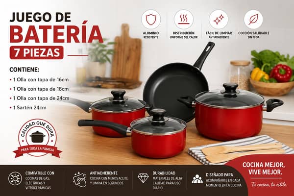 Juego Batería ollas x 6
